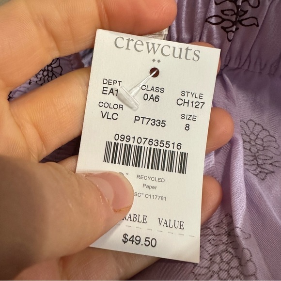 J crew Girls' block-print short with ruffle hem - Picture 2 of 2